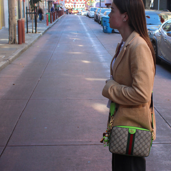 Cabbage Patch Kid with Green Dress Bag Charm