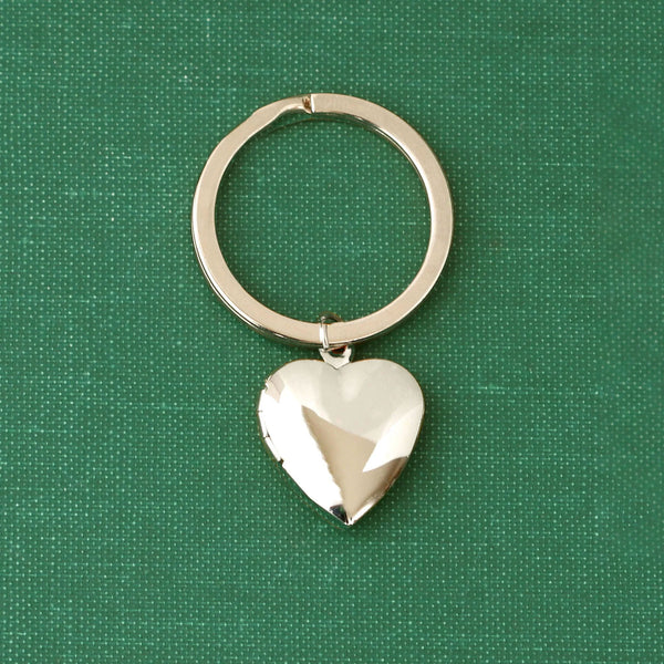 Personalized Heart Locket Keychain